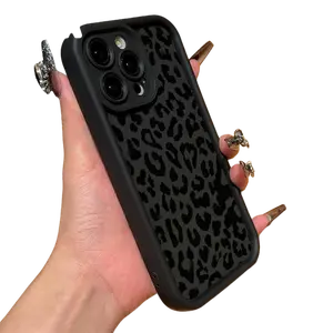 Fashion Leopard-print Pattern Phone Case, Anti-drop Cellphone Protective Case, All-inclusive Shockproof Mobile Phone Cover for iPhone 13 14 15 Pro Max