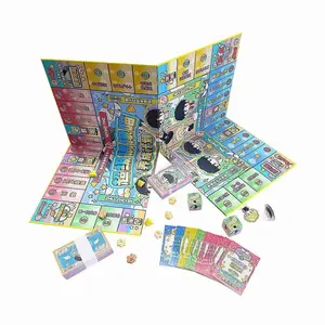 Classic Monopoly Board Game for family & kids. Includes cartoon pawns, board and play money. Build financial sense via property game, great for parent-child play and holiday gift.