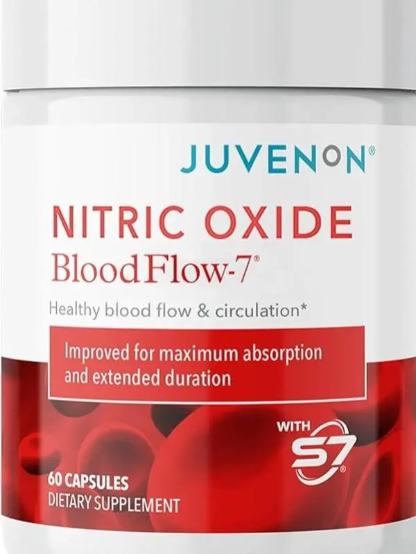 Juvenon BloodFlow-7 Nitric Oxide Supplement with Nitrosigine 60 Capsules