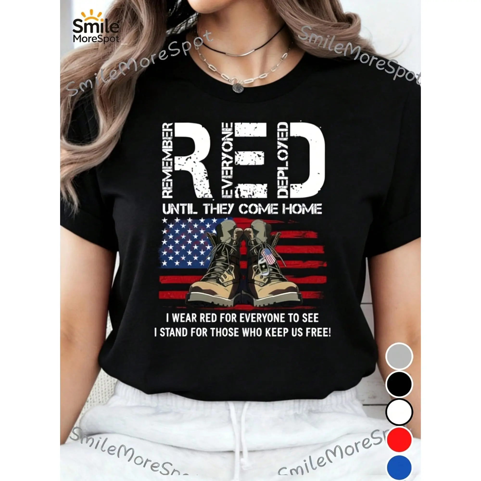 On Friday We Wear Red T-Shirts: American Veterans'  Commemorating All Deployeds, 100% Regular-Fit American Flag Veterans T-, American Flag Military Sweatshirts, On Friday We Wear Red  Unisex Vintage Graphic Grunge Album Lever Action Rifle T-Shirt