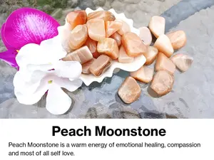 Peach Moonstone Loose Natural Gemstone Crystal for Self Love Emotional Healing and Intuition Enhancement
