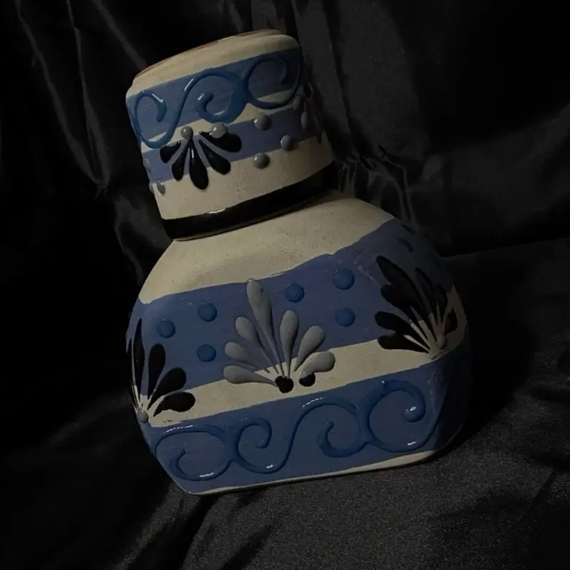 Ceramic Cowboy’s bottle with cup