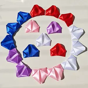 300pcs Prmade Ribbon Rose Petals Handcrafted Eternal Silk Flowers Forver Artifical DIY Bouquet Handmade Gift Materials Pre-fabricated For Handcrafters Decoration Wedding