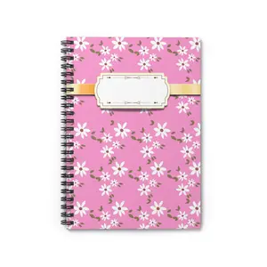 Floral Spiral Notebook - Cute Pink Journal for Note Taking, School Supplies, Writing, Student Gifts, Spring Decor