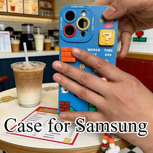 for Samsung Galaxy S26 Ultra S25 S24 S23 Plus S22 3D Cartoon Anime Phone Case with Charms Pendant Cute Game Shockproof Back Cover Shell