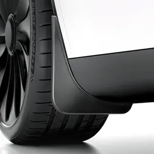 2024 Newest Tesla Model Y Accessories - Mud Flaps [Military-Grade Upgrade] [No Drilling Required] All-Weather Mud Splash Guards for Tesla Model Y 2024-2020, Black (Set of 4)