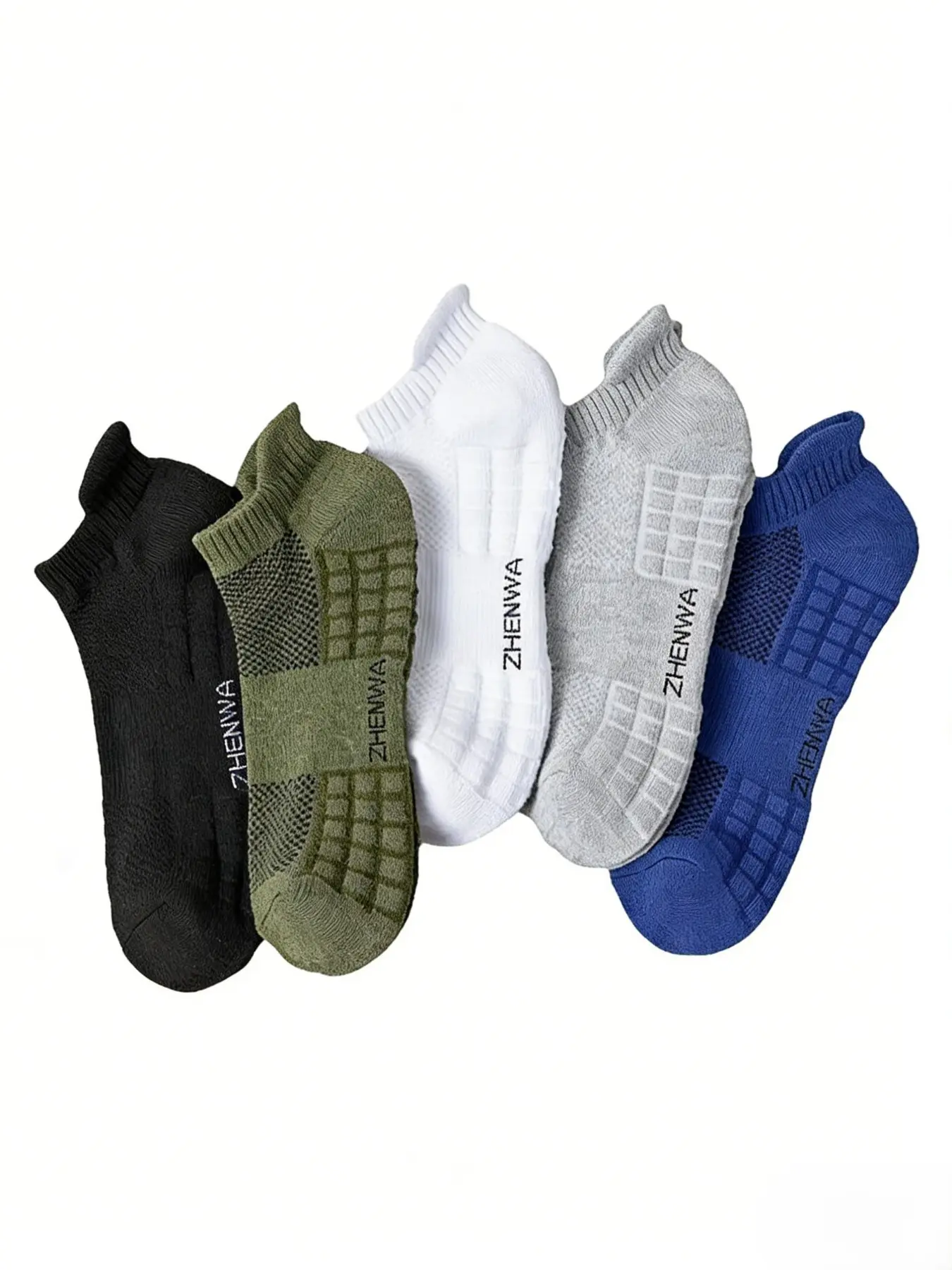 Spring Summer Mesh Breathable Ankle Socks, 10 Pairs Unisex Sports Towel Bottom Short Socks, Sweat Absorbent Odor Resistant Basketball Socks