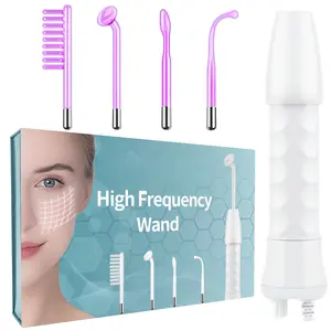 High Frequency  Wand- Portable Handheld High Frequency  Machine Skin  Wand with 4 Violet Tubes