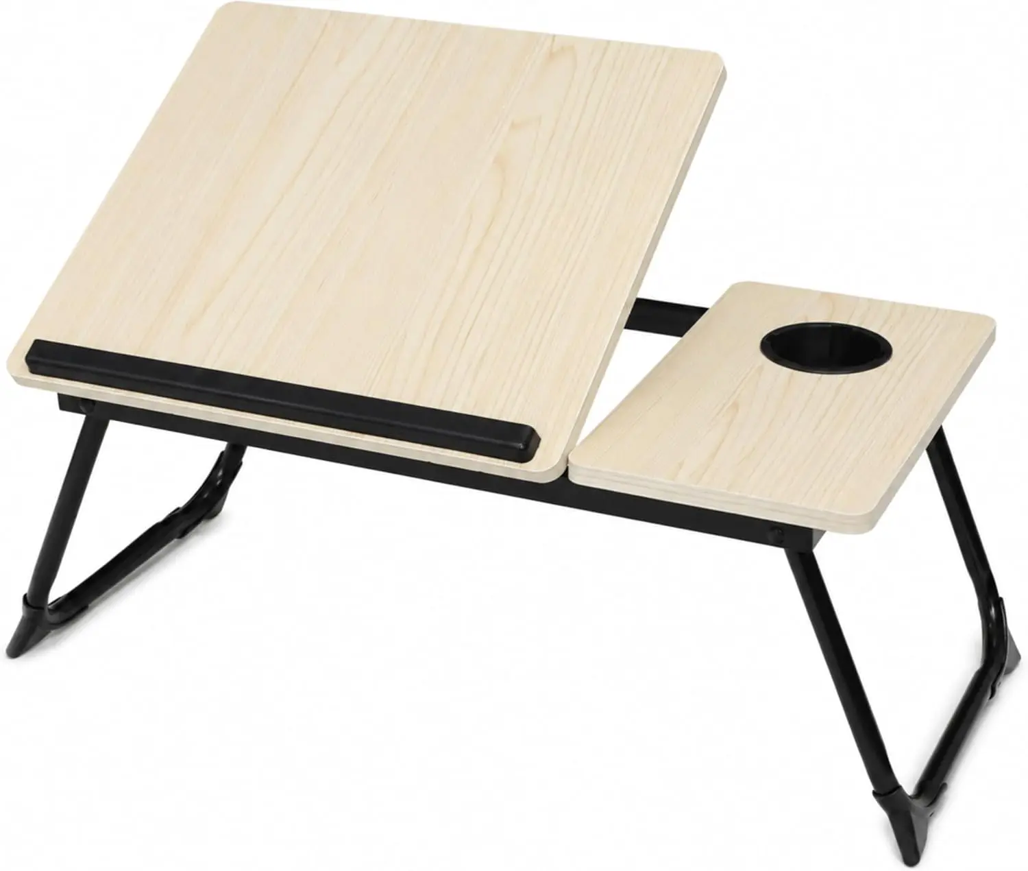 foldable laptop desk, suitable for bed sofas, adjustable split lap table with cup holders, portable lightweight bed table tray, heavy-duty laptop stand suitable for work, writing, reading, and dining