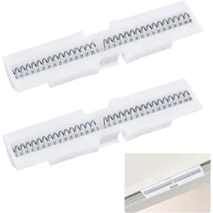 2 Pcs White ABS Bi-Fold Door Slide Guide, Bifold Closet Spring Slide Rail, Top Mount Door Slide Guide for Protecting Doors Track