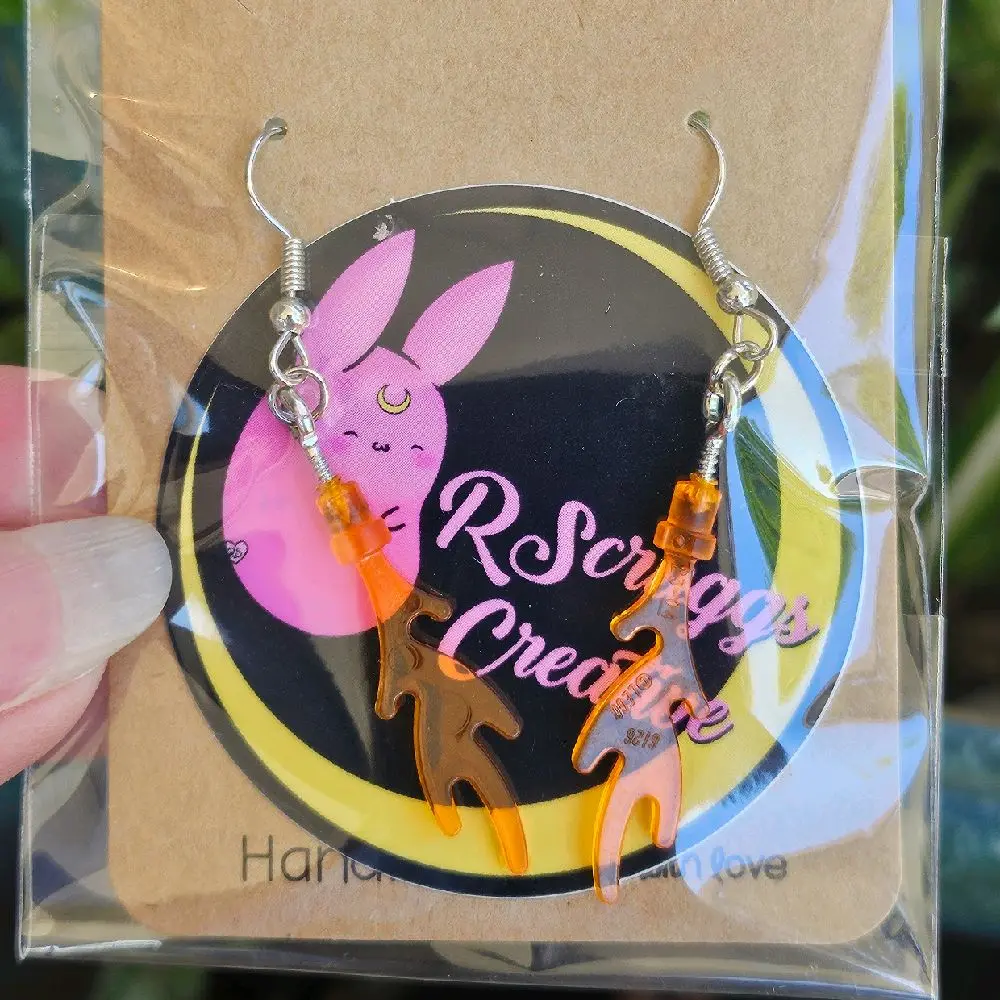 Mini Flame Earrings - Handmade