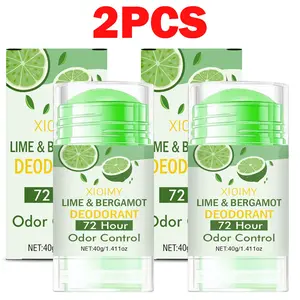 2pcs Lemon & Bergamot Deodorant Sticks, Long-Lasting Fresh Scent, Aluminum-Free, 72-Hour Odor Protection, Unisex Body Care