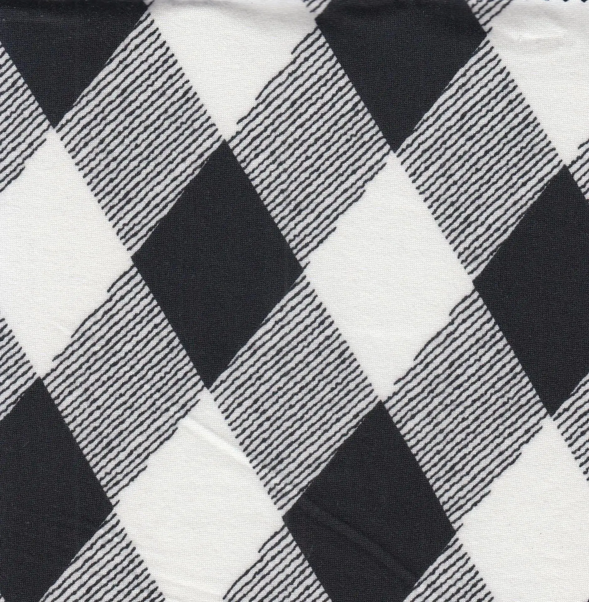 DTY Brushed Checkered Knit Fabric 58/60" Width Top Dress Casual Apparel Fabric