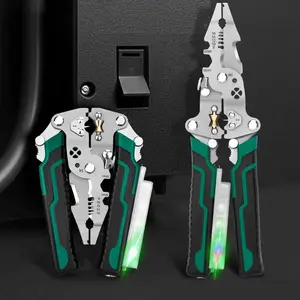 Foldable Wire Stripper Tool Multifunction Wire Strippers Electrical 10 in 1 Wire Cutter Wire Crimper Wire Stripping