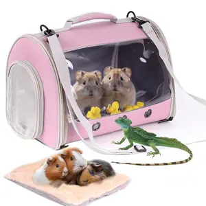 Bearded Dragon Travel Carrier Backpack,Lizard Backpack Carrier,Space Capsule Clear Bubble Window Astronaut Reptile Carrier Backpack For Guinea Pig,Sugar Glider,Bunny