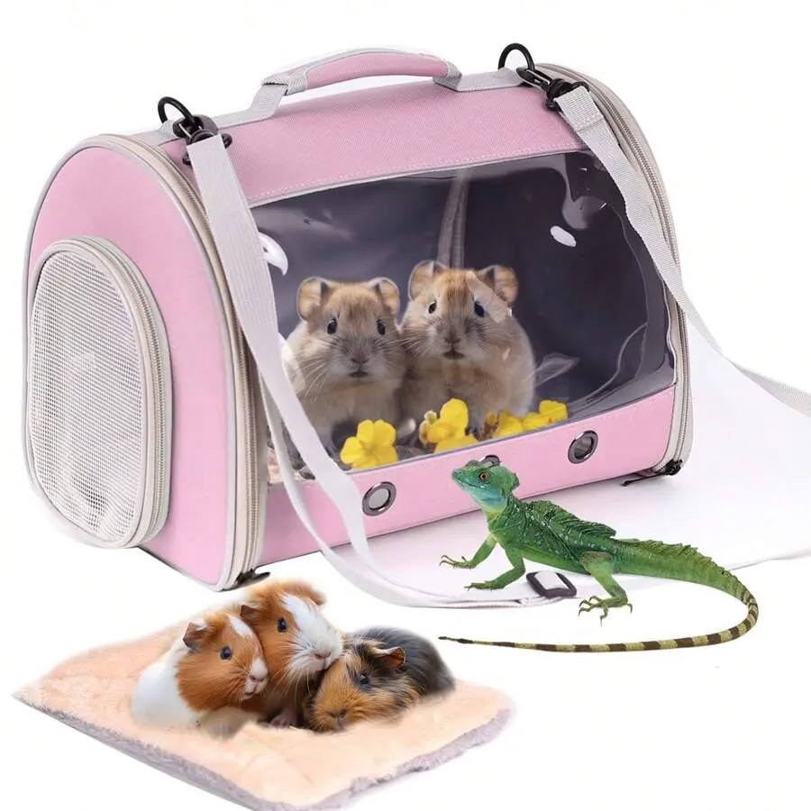 Bearded Dragon Travel Carrier Backpack,Lizard Backpack Carrier,Space Capsule Clear Bubble Window Astronaut Reptile Carrier Backpack For Guinea Pig,Sugar Glider,Bunny