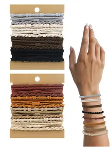 Boho Style Braided Hair Tie Set, Casual Simple Plain Color Hair Ties, Fashion Hair Accessories for Women & Girls, Scrunchies, Elastic Hair Accessory