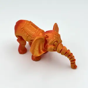 3D Printed Elephant Toy Flexible Articulated