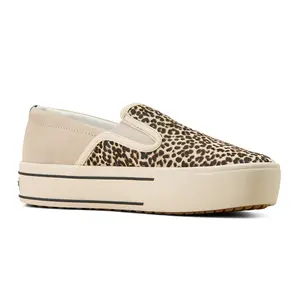 10074363 Ariat Women's Skylar Slip On Shoe - Cream Cheetah Hair On
