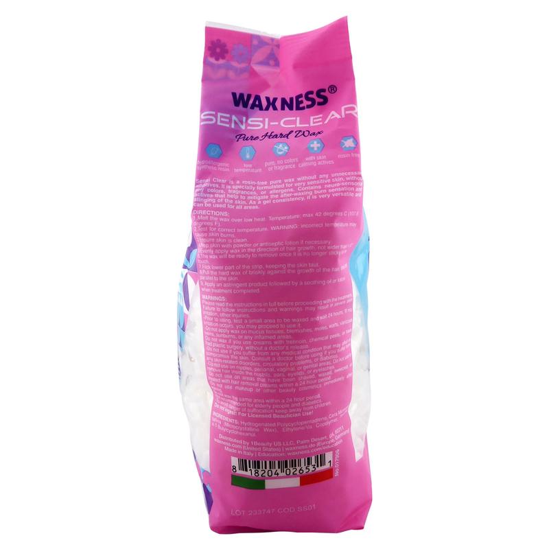 Waxness RUSSIAN PEARL and SENSI CLEAR Rosin Free Hard Wax Beads 2.2 lb / 1 kg Pack of 2 - For Hair Removal - Rosin Free - Made in Italy