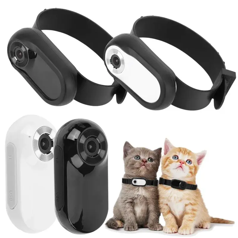 HD 1080P Pet Camera Collar with Night Vision & Waterproof Design, No WiFi Needed Dog Tracker for Outdoor Adventures, Pet Video Recorder for Hiking, Travel-Friendly Dog Camera, Ideal Birthday Gift for