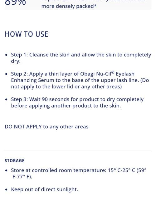 Obagi Medical Nu-Cil Eyelash Enhancing Serum – supports thicker, fuller-looking lashes with proprietary NouriPlex™ Beauty Obagi Medical Nu-Cil Eyelash Enhancing Serum – supports thicker, fuller-looking lashes with proprietary NouriPlex™ Beauty