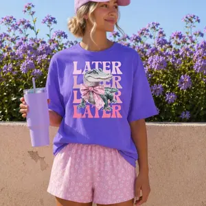 Later Gator Shirt, Beach Shirt, Coastal Summer Graphic Tee, Comfort Colors Shirt Women And Girls, Preppy Vacation Shirt, Trendy Tees