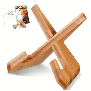 Wooden Cookbook Stand, 1pc Multifunctional Shelf, Cook Book Stand for Kitchen Counter, Multifunctional Display Rack, Book Holder