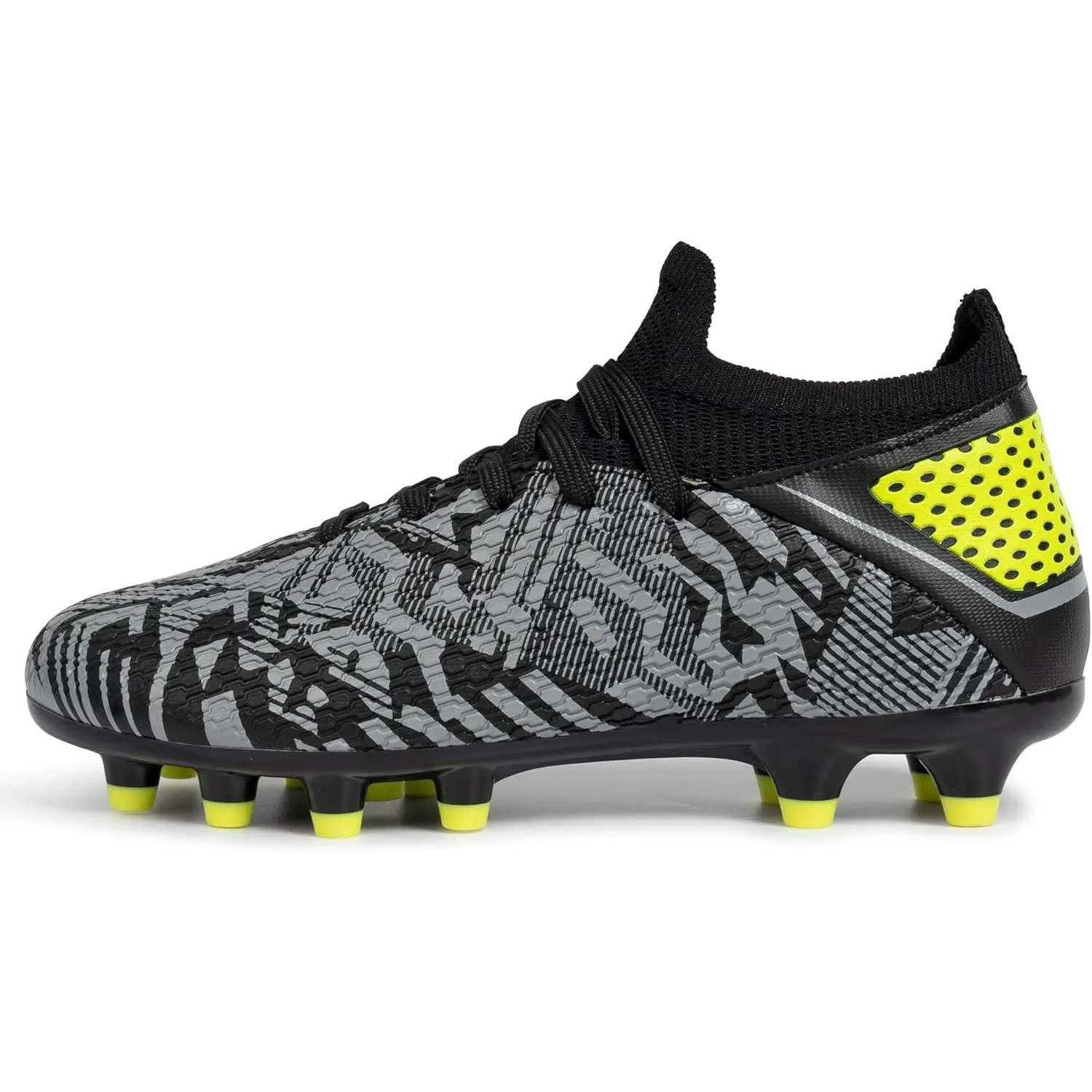 Youth High Top Soccer Cleats - Boys & Girls All-Seasons Athletic Shoes with Laces for Futsal, Outdoor Football, Baseball & Softball - Little Gig Kids Gift
