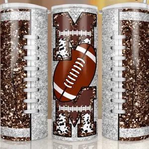 20oz football mom tumbler