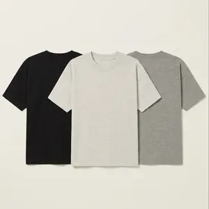 Men's Oversized Heavyweight Luxury Cotton Streetwear T-Shirt, Premium Short-Sleeve Menswear Top