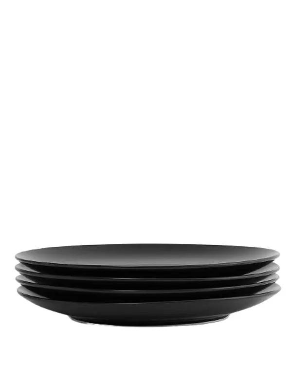 Euro Essential 4 Piece Dinner Plate Set, Semi-Matte Black
