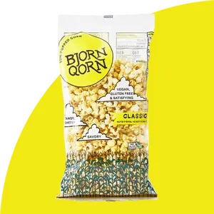 BjornQorn Classic 12-Pack (3oz) Nutritional Yeast Popcorn