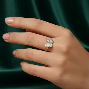 Elegant Women's Mariposa Ring with Sirenh Conias - Sleek Sophisticated Design for Everyday Wear & Special Occasions