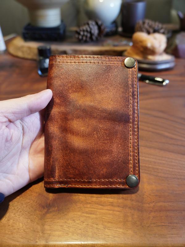 Large Capacity Leather Wallet - Handmade Vegetable Tanned | Metal Zipper, Multi Card Slots for Cash/Cards/Change