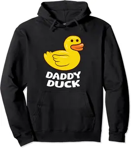 Funny Daddy Duck Rubber Duck Pullover Hoodie - Autumnsc Shop 42B08PFGZKSX