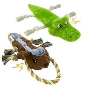 Interactive Dog Toy for Large Dogs, Unfilled Squeak Toy, Plush Puppy Toy for Small, Medium, Large Dogs, Not for Aggressive Chewers