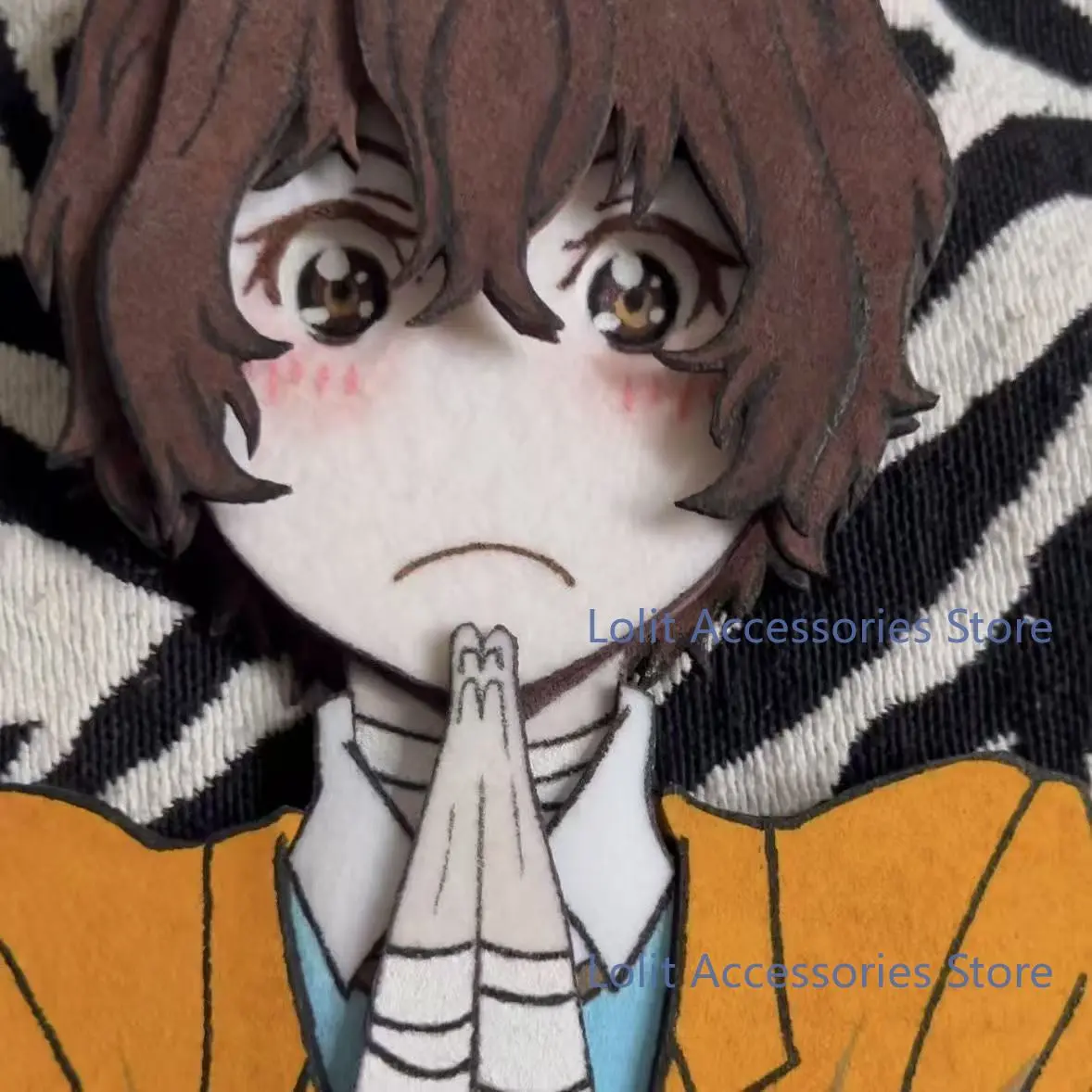 Dazai Osamu NEW Anime Weaving Hand-woven Fabric Stacks Pendant Backpack Keychain Cosplay Plushie Car Pendant Fans Birthday Gift