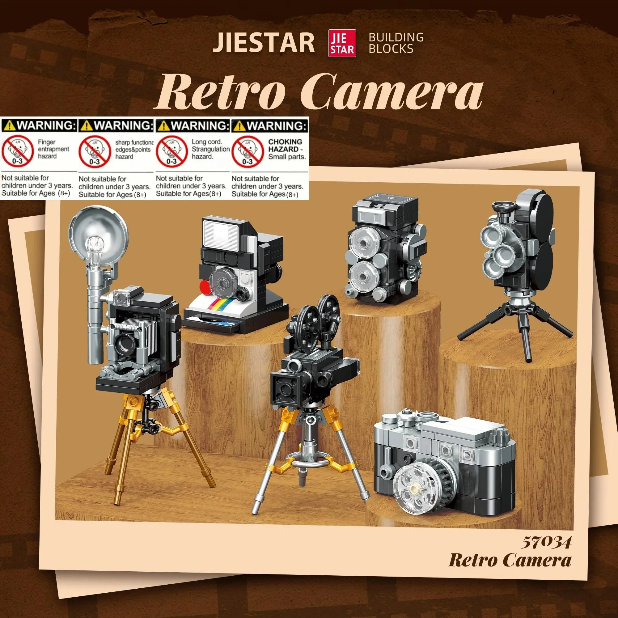 Vintage Camera Series Building Blocks, High-Quality Abs Material ...