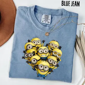 Comfort Colors® Minions Heart T-Shirt Funny Minions Love Tee, Minions Graphic Shirt, Youth Tee Toddler Shirt, Minions Valentine Gift