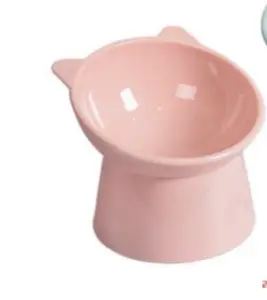 Pink Plastic Elevated Dog / Cat Bowl