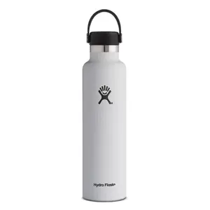 Hydro Flask S24SX110 24 oz Leak Proof Sports Water Bottle with Standard Mouth & BPA Free Flex Cap - White