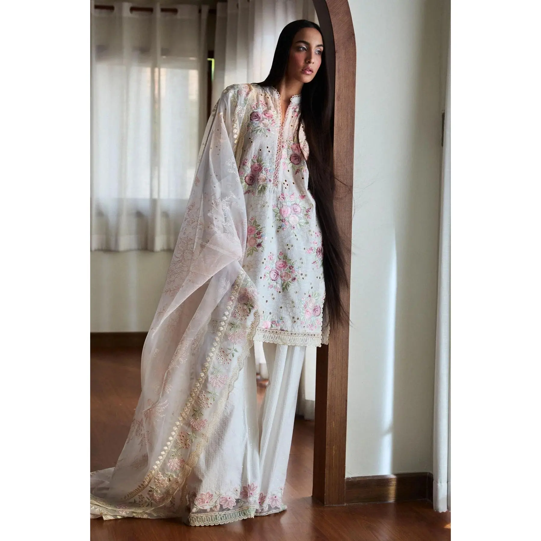Zara Shahjahan - D10-A Kairo Three Piece Embroided Lawn