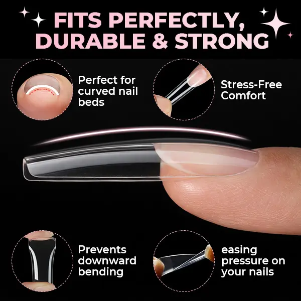 UNA GELLA 216PCS Half Cover No Buffer Nail Extension Kit - No Curing Light All-In-1 DIY Salon Manicure Set for Beginners, 15ml Non-Runny Semi Solid Glue, Remover, Built-In Curve Clear Press-Ons, Nail Art Supplies sohochic UNA GELLA 216PCS Half Cover No Buffer Nail Extension Kit - No Curing Light All-In-1 DIY Salon Manicure Set for Beginners, 15ml Non-Runny Semi Solid Glue, Remover, Built-In Curve Clear Press-Ons, Nail Art Supplies sohochic
