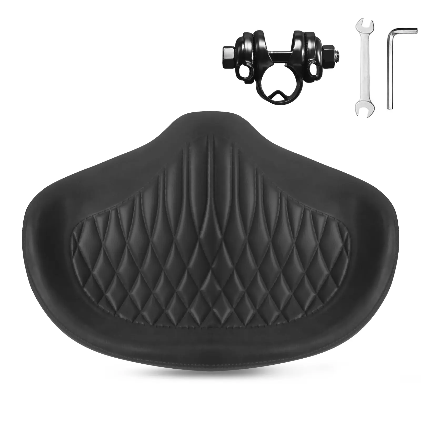 New Noseless Bike Seat for Comfort Men&Women Extra Wide Bicycle Seat Cushion Oversized Comfortabele Foam Padded Bike Saddle for Peloton Exercise Bike Ebike Cruiser Bikes outdoor ebikemod