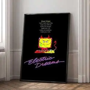 Electric Dreams Movie Poster | High Quality Canvas Print | Wall Art | Living Room Decoration | Perfect Gift