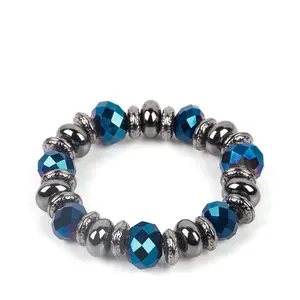 Blue beaded bracelet