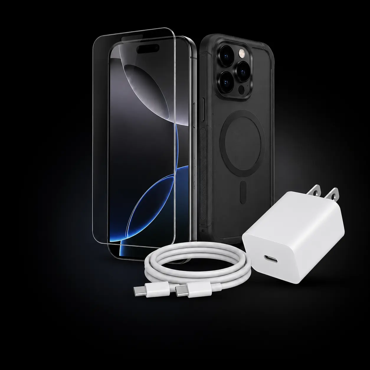 All-in-1 Mobile Phone Protection Kit - Phone Accessories Bundle for Complete Device Defense