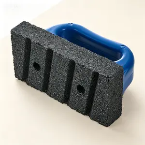 20 Grit Masonry Rubbing Brick, Concrete Surfacing Tool, Abrasive Block for Smoothing Cleaning Marks, Fluted Handle Design, Reusable Concrete Stone Dresser