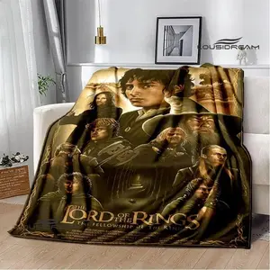 L-Lord of the Rings printed blanket Warm Flannel Blankets Soft and Skin-friendly Home Travel Blanket bed linings Birthday Gift